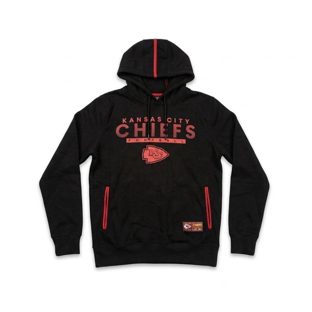 Kansas City Chiefs NFL Hoodie Sweater Mens Size Small Black Red Long Sleeve
